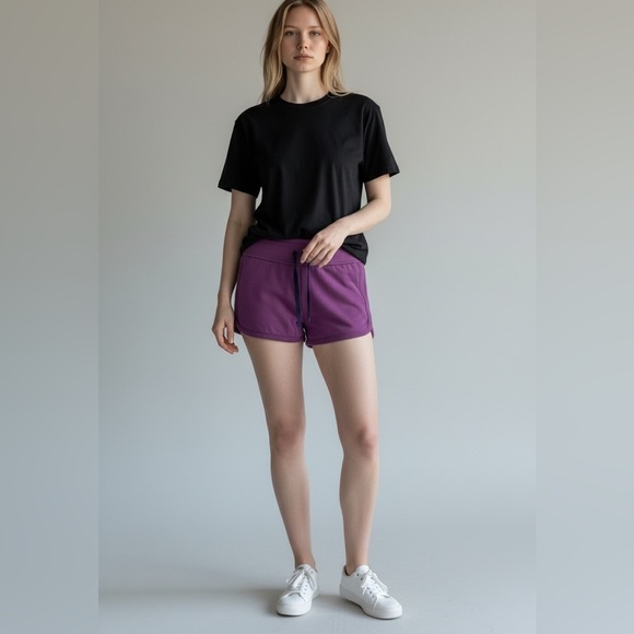 lululemon athletica Pants - Lululemon Terry Cotton Boy Shorts - Purple